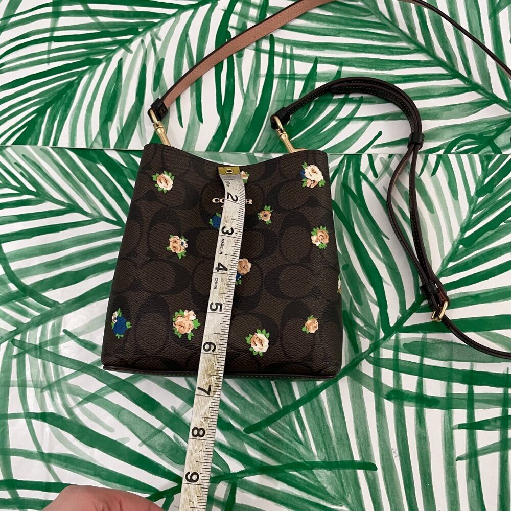 Coach Mini Town Bucket Bag in Signature Canvas Vintage Mini Rose Print - Picture 6 of 9